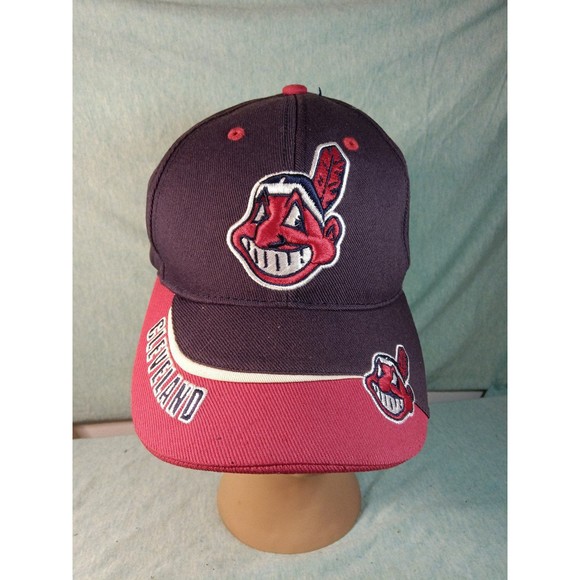 Cleveland Indians double head baseball Velcro strap cap - Picture 1 of 7